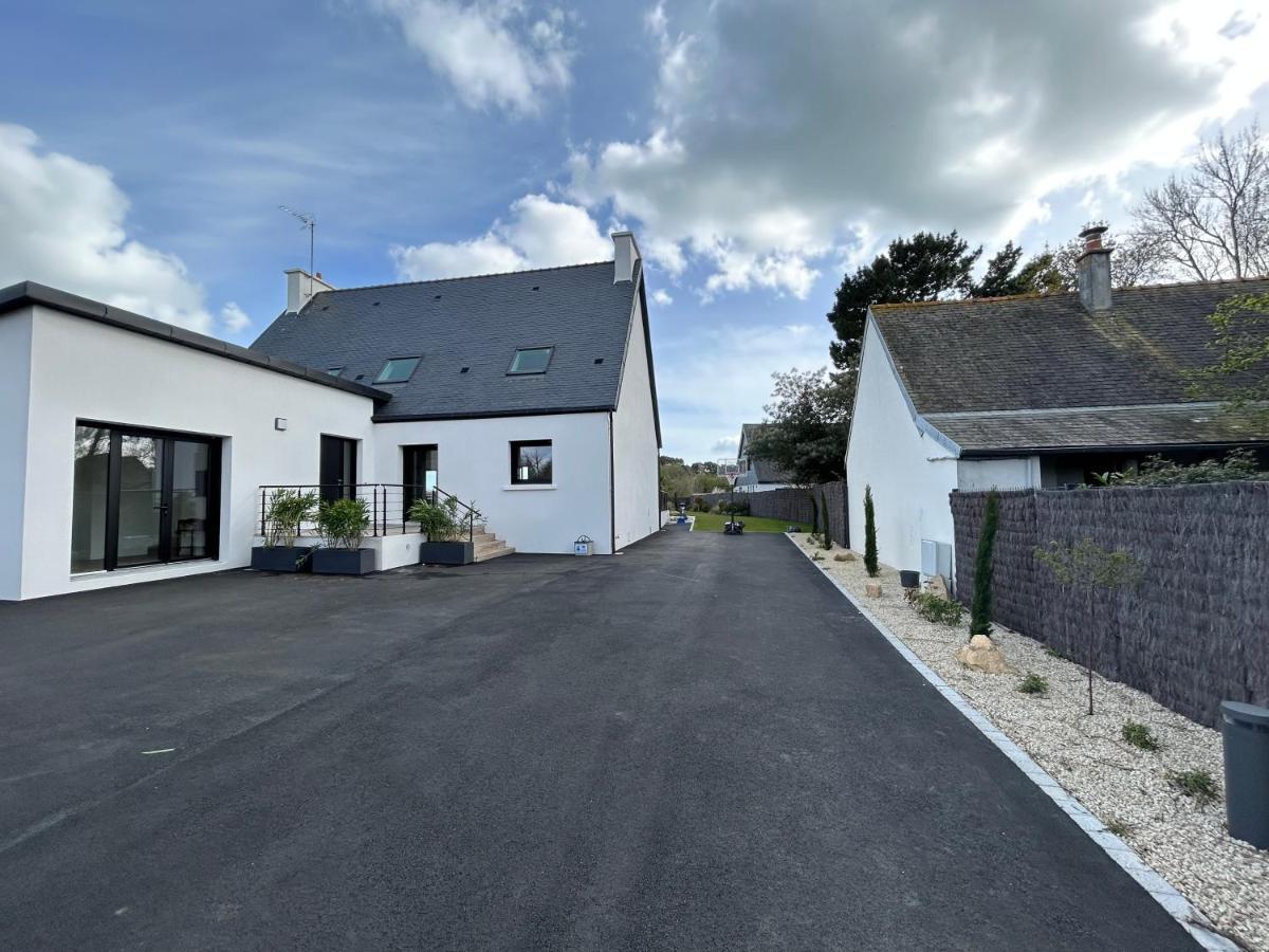 Superbe Villa Tout Confort Avec Piscine Chauffee Er Couverte Et Spa A 2 Pas De La Plage Fouesnant Exterior foto
